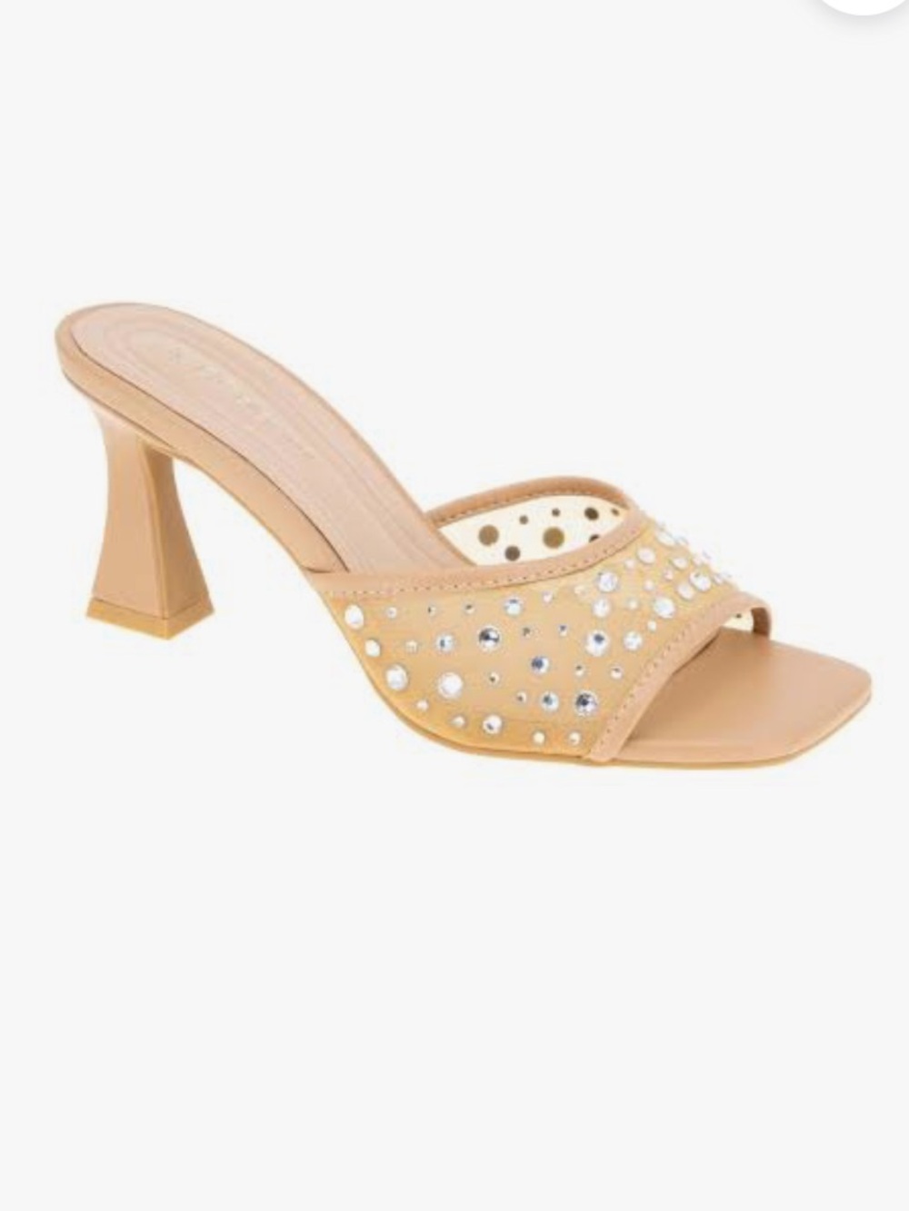 BCBGeneration Studded Slide Sandal in Tan